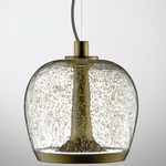 Aurelia Bold S22 Pendant - Vintage Brass / Transparent Pulegoso