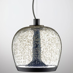 Aurelia Bold S22 Pendant - Matte Gunmetal / Transparent Pulegoso