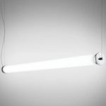 Stacking Naked Horizontal Pendant - Matte White / Anodized Aluminum / White