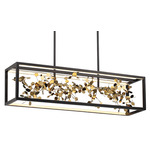 Terlizzi Linear Chandelier - Matte Black / Gold