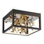 Terlizzi Ceiling Flush Light - Matte Black / Gold