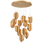 Portofino Round Multi Light Chandelier - Satin Gold