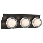 Vinci Bathroom Vanity Light - Metallic Black / Frost / Clear