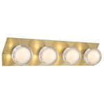 Vinci Bathroom Vanity Light - Soft Brass / Frost / Clear