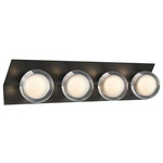 Vinci Bathroom Vanity Light - Metallic Black / Frost / Clear