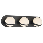 Rovigo Bathroom Vanity Light - Matte Black / White