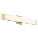 Ruvo Bathroom Vanity Light - Anodized Brushed Gold / White Acrylic