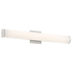 Trani Bathroom Vanity Light - Satin Nickel / White