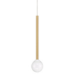 Positano Pendant - Plated Brushed Gold / Clear