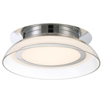 Pescara Ceiling Light - Chrome / Clear / White