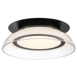 Pescara Ceiling Light - Matte Black / Clear / White