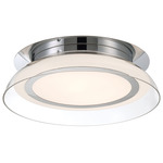 Pescara Ceiling Light - Chrome / Clear / White