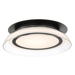 Pescara Ceiling Light - Matte Black / Clear / White