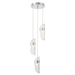 Sorrento Round Multi Light Pendant - Chrome / Clear