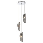 Sorrento Round Multi Light Pendant - Chrome / Smoke