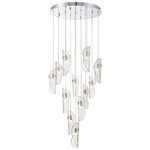Sorrento Round Multi Light Chandelier - Chrome / Clear