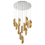 Sorrento Round Multi Light Chandelier - Chrome / Copper