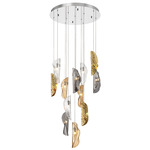 Sorrento Round Multi Light Chandelier - Chrome / Clear / Amber / Smoke / Copper