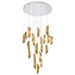 Sorrento Round Multi Light Chandelier - Chrome / Copper