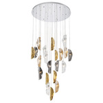 Sorrento Round Multi Light Chandelier - Chrome / Clear / Amber / Smoke / Copper