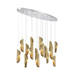 Sorrento Oval Multi Light Chandelier - Chrome / Copper