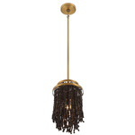 Molfetta Pendant - Antique Brass / Espresso