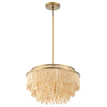 Molfetta Chandelier - Antique Brass / Cream