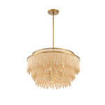 Molfetta Chandelier - Antique Brass / Cream