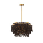 Molfetta Chandelier - Antique Brass / Espresso