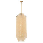 Molfetta Grande Chandelier - Antique Brass / Cream