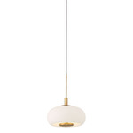 Adelfia Pendant - Matte Black / Opal White