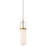 Verona Pendant - Matte Black / Clear/ Opal