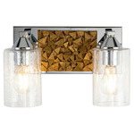 Bocage Bathroom Vanity Light - Polished Chrome / Gold Leaf