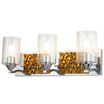Bocage Bathroom Vanity Light - Polished Chrome / Gold Leaf