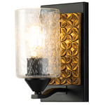 Arcadia Wall Sconce - Matte Black / Gold Leaf