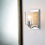 Arcadia Wall Sconce - Polished Chrome / Silver Leaf