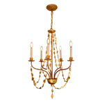Mosaic Chandelier - Gold Leaf