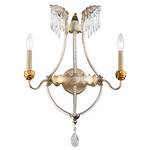 Louis Wall Sconce - Distressed Silver / Clear