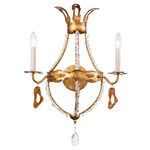 Monteleone Wall Light - Antique Gold / Clear