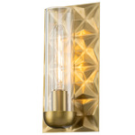 Alpha Wall Light - Aged Brass / Clear