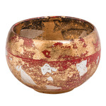 Vermillion Bowl - Red / Silver Leaf / Gold Leaf