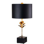 Camilia Table Lamp - Gold Leaf / Black / Black / Gold