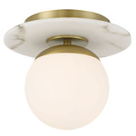 Orban Ceiling Light - Soft Brass / Etched Opal