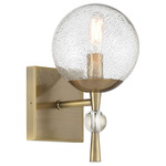 Populuxe Wall Sconce - Aged Brass / Clear