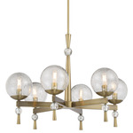 Populuxe Chandelier - Aged Brass / Clear