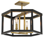 Union Estates Ceiling Light - Coal / Soft Brass