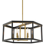 Union Estates Chandelier - Coal / Soft Brass