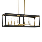 Union Estates Linear Pendant - Coal / Soft Brass