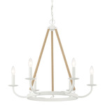 Lanton Chandelier - White / Natural