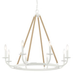 Lanton Chandelier - White / Natural